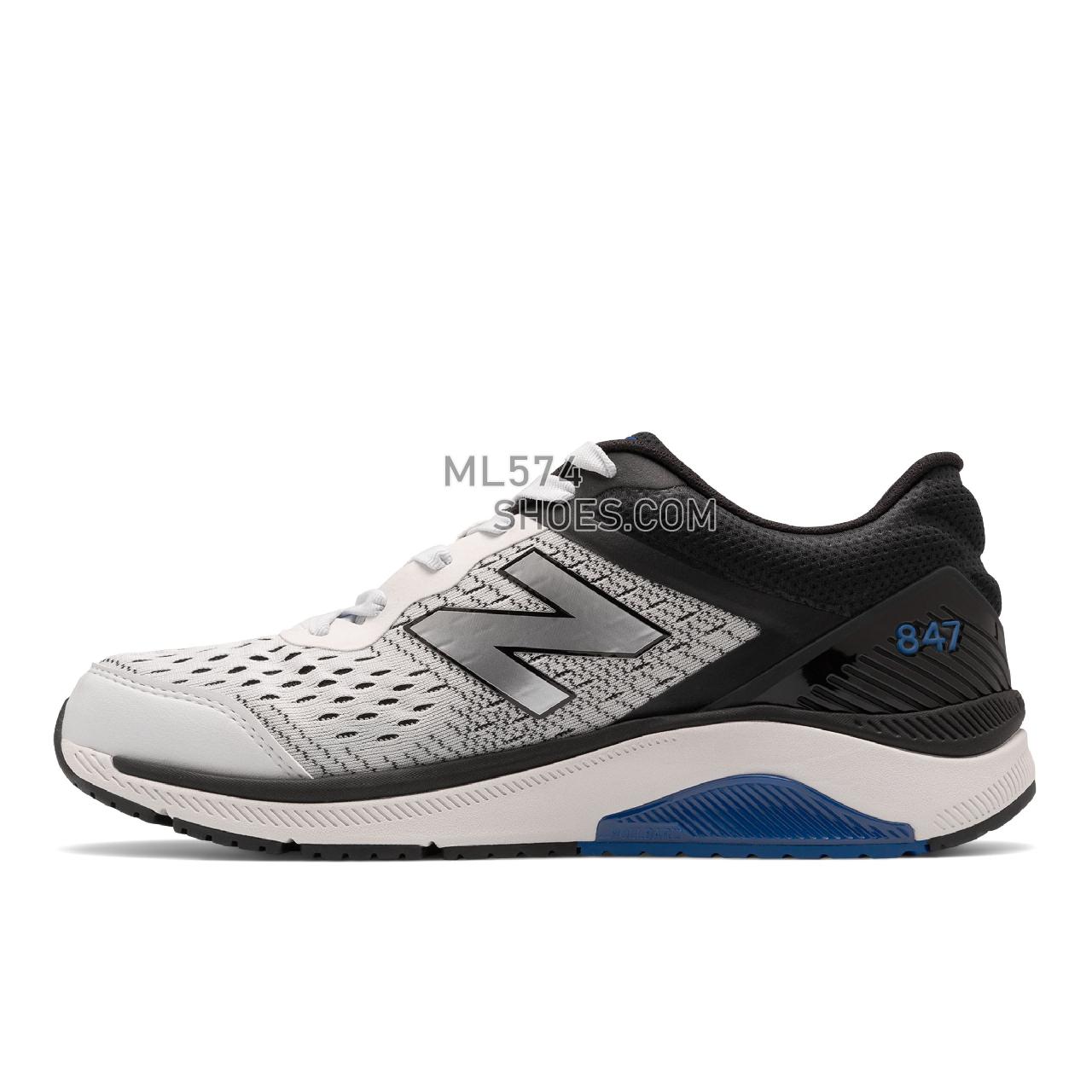 New Balance 847v4 - Men's Walking - Arctic Fox with Black and Team Royal - MW847LW4