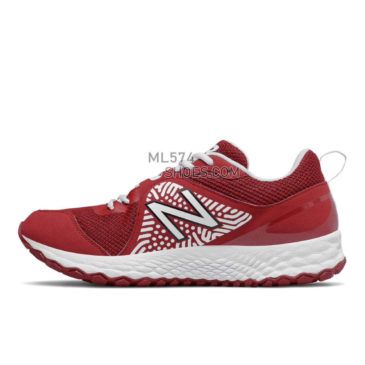 New Balance Fresh Foam 3000 v5 Turf-Trainer - Men's Baseball Turf - Maroon with White - T3000MW5