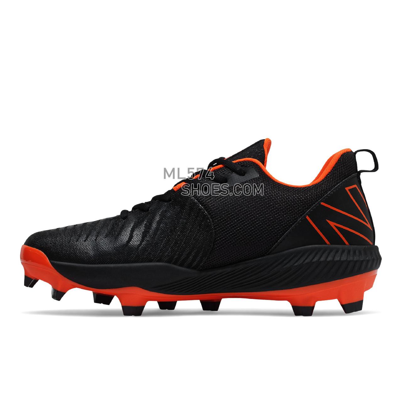 New Balance FuelCell 4040 v6 Molded - Men's Mid-Cut Baseball Cleats - Black with Orange - PL4040O6