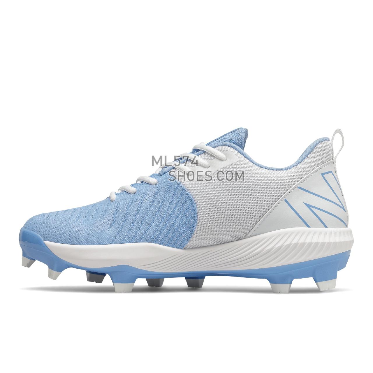 New Balance FuelCell 4040 v6 Molded - Men's Mid-Cut Baseball Cleats - Team Carolina with White - PL4040S6