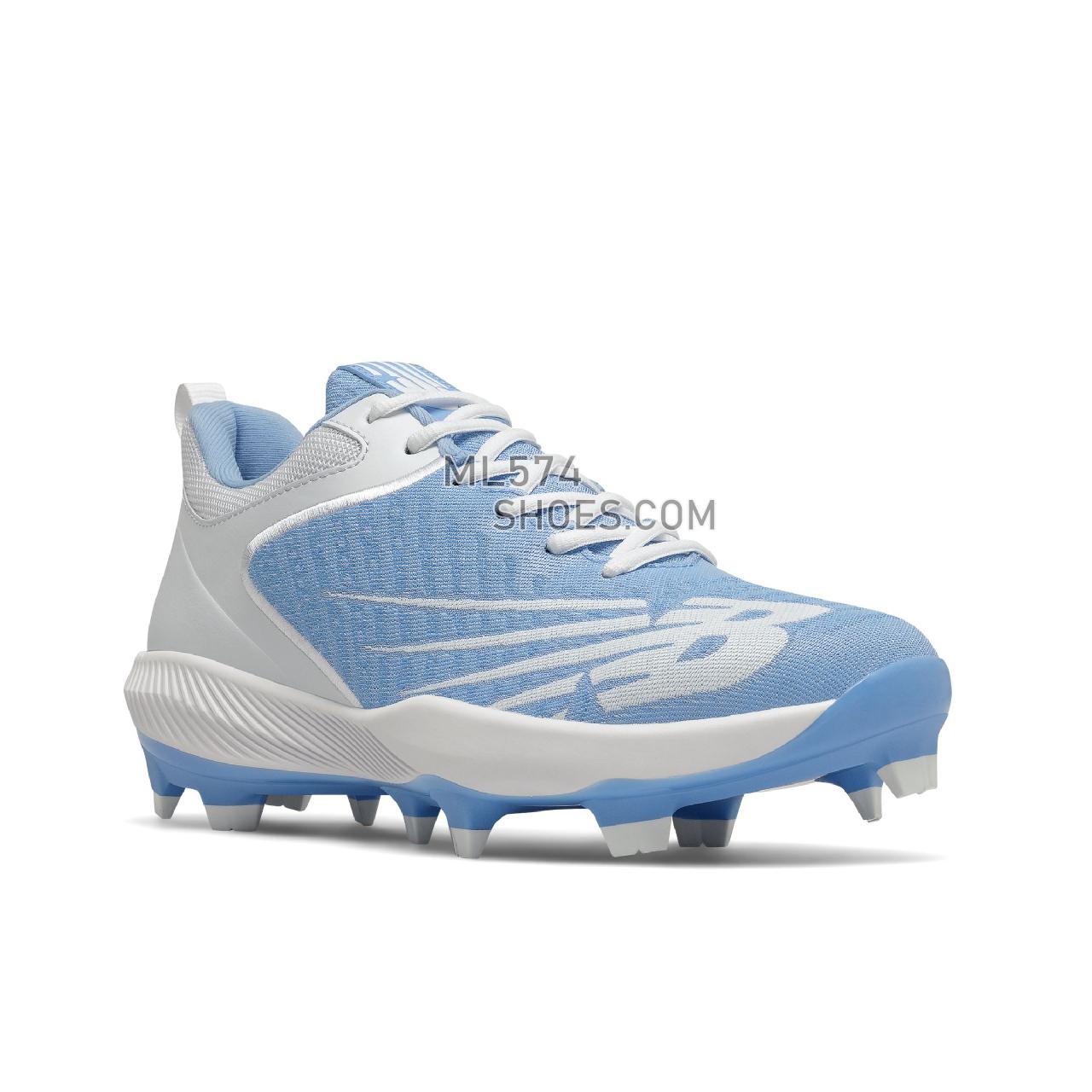 New Balance FuelCell 4040 v6 Molded - Men's Mid-Cut Baseball Cleats - Team Carolina with White - PL4040S6