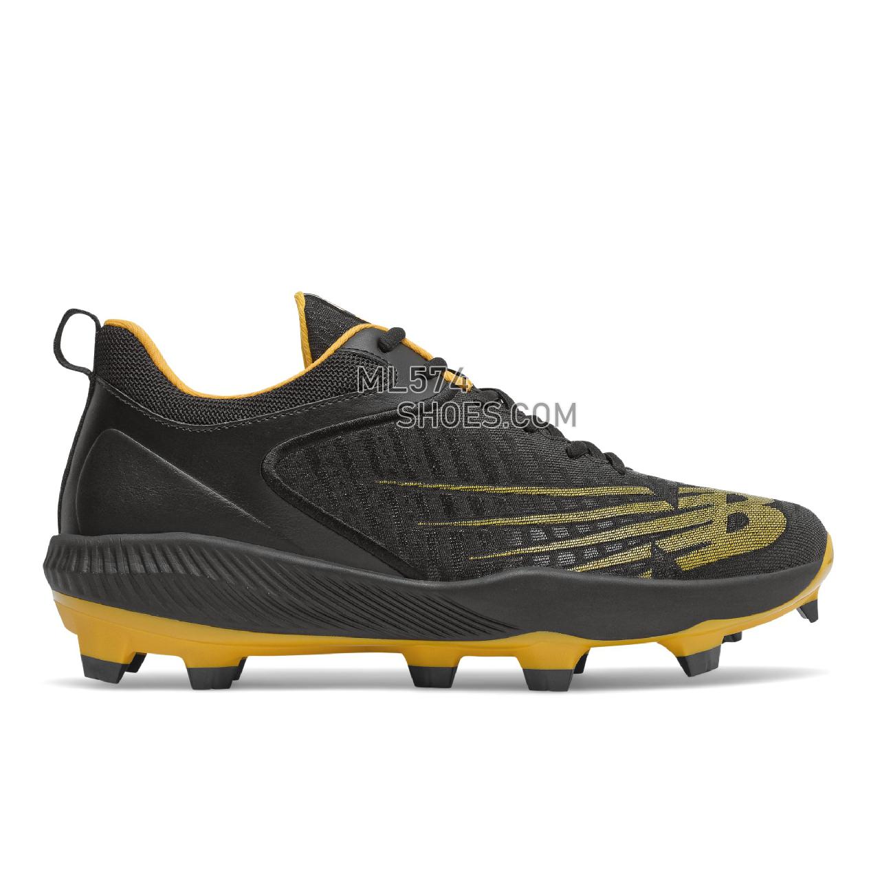 New Balance FuelCell 4040 v6 Molded - Men's Mid-Cut Baseball Cleats - Black with Yellow - PL4040Y6
