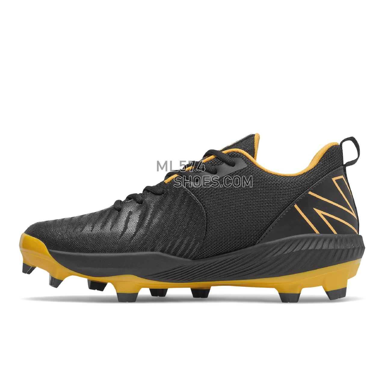 New Balance FuelCell 4040 v6 Molded - Men's Mid-Cut Baseball Cleats - Black with Yellow - PL4040Y6