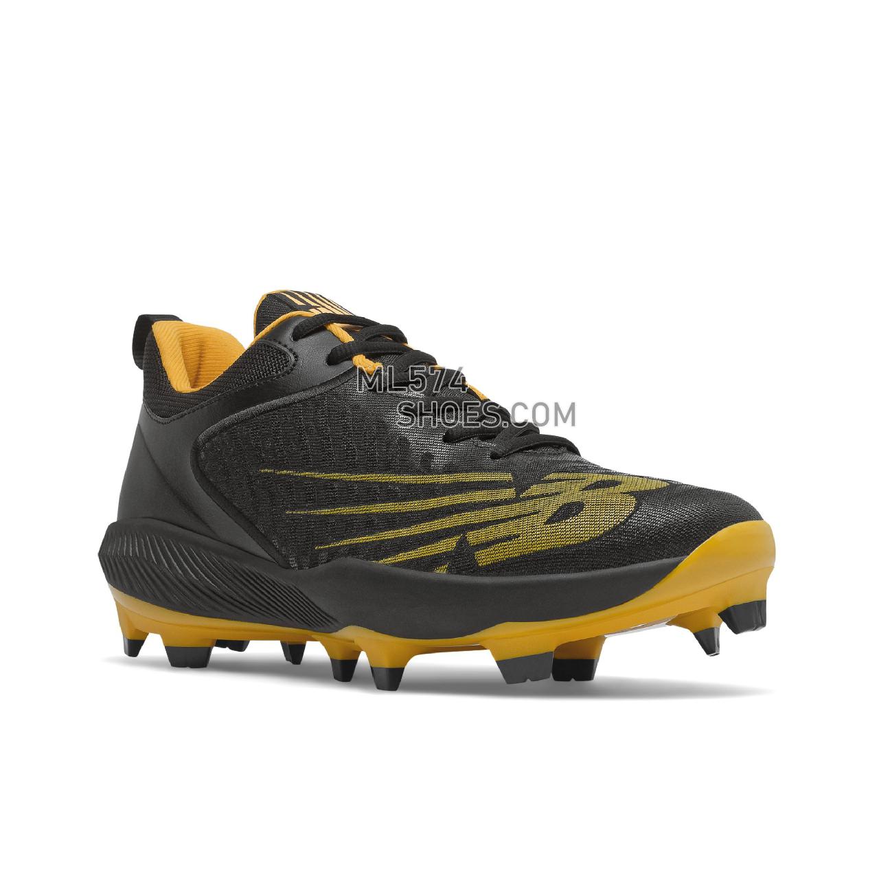 New Balance FuelCell 4040 v6 Molded - Men's Mid-Cut Baseball Cleats - Black with Yellow - PL4040Y6