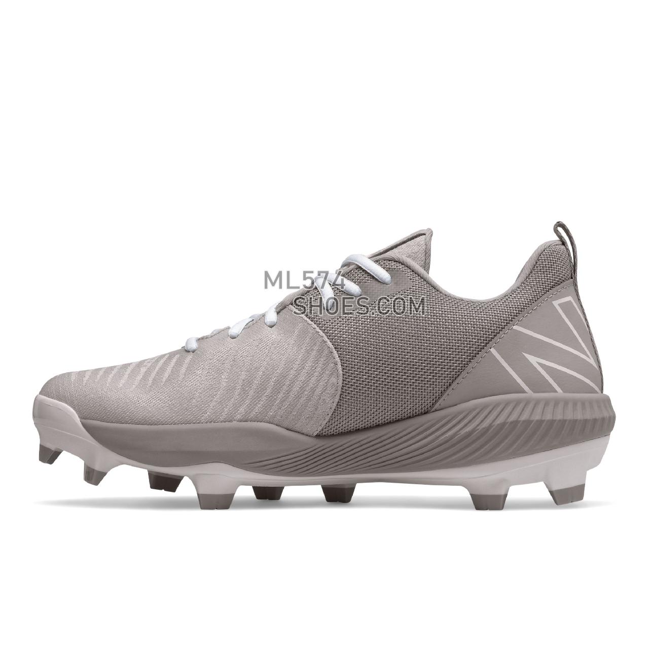 New Balance FuelCell 4040 v6 Molded - Men's Mid-Cut Baseball Cleats - Grey with White - PL4040G6