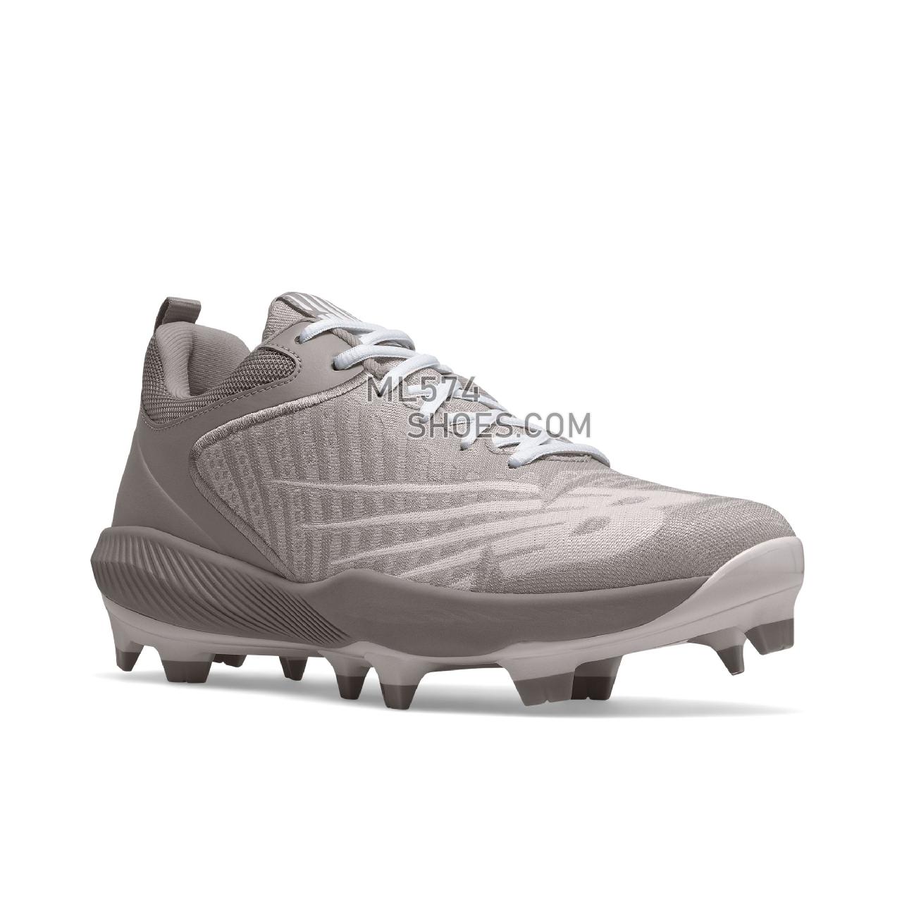 New Balance FuelCell 4040 v6 Molded - Men's Mid-Cut Baseball Cleats - Grey with White - PL4040G6