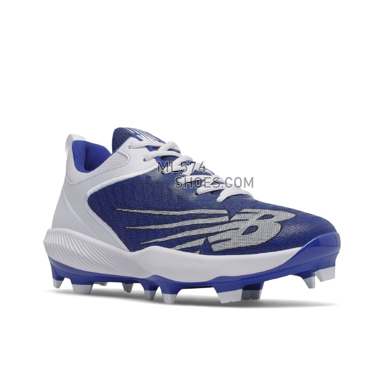 New Balance FuelCell 4040 v6 Molded - Men's Mid-Cut Baseball Cleats - Team Royal with White - PL4040B6