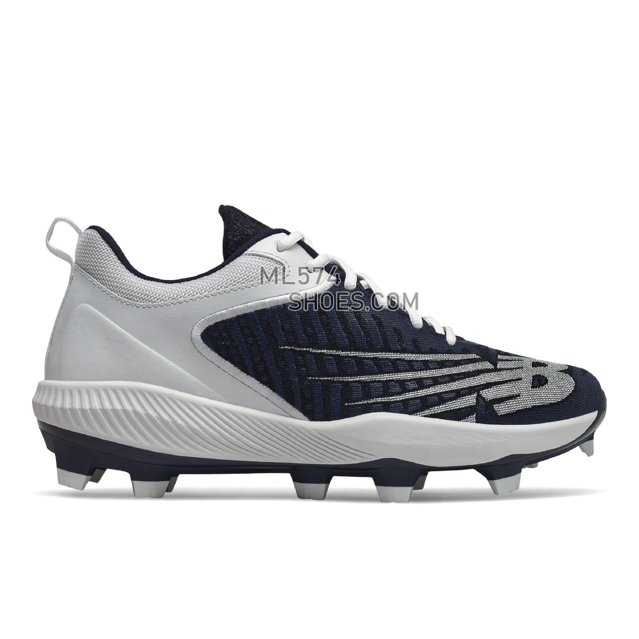New Balance FuelCell 4040 v6 Molded - Men's Mid-Cut Baseball Cleats - Team Navy with White - PL4040N6