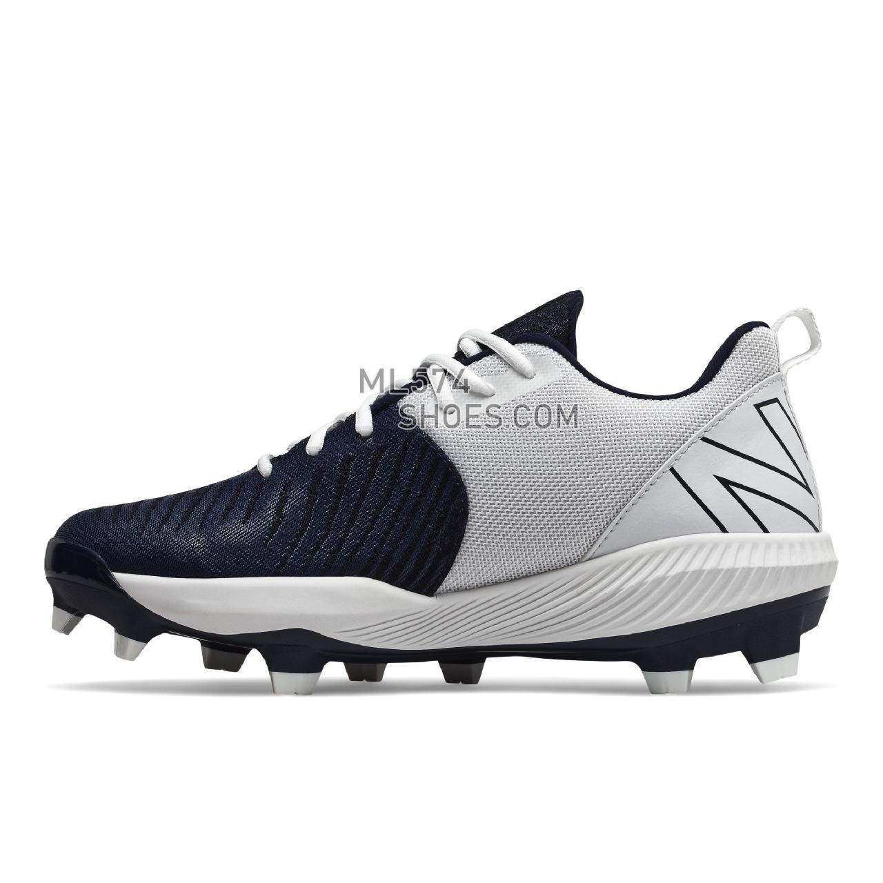New Balance FuelCell 4040 v6 Molded - Men's Mid-Cut Baseball Cleats - Team Navy with White - PL4040N6