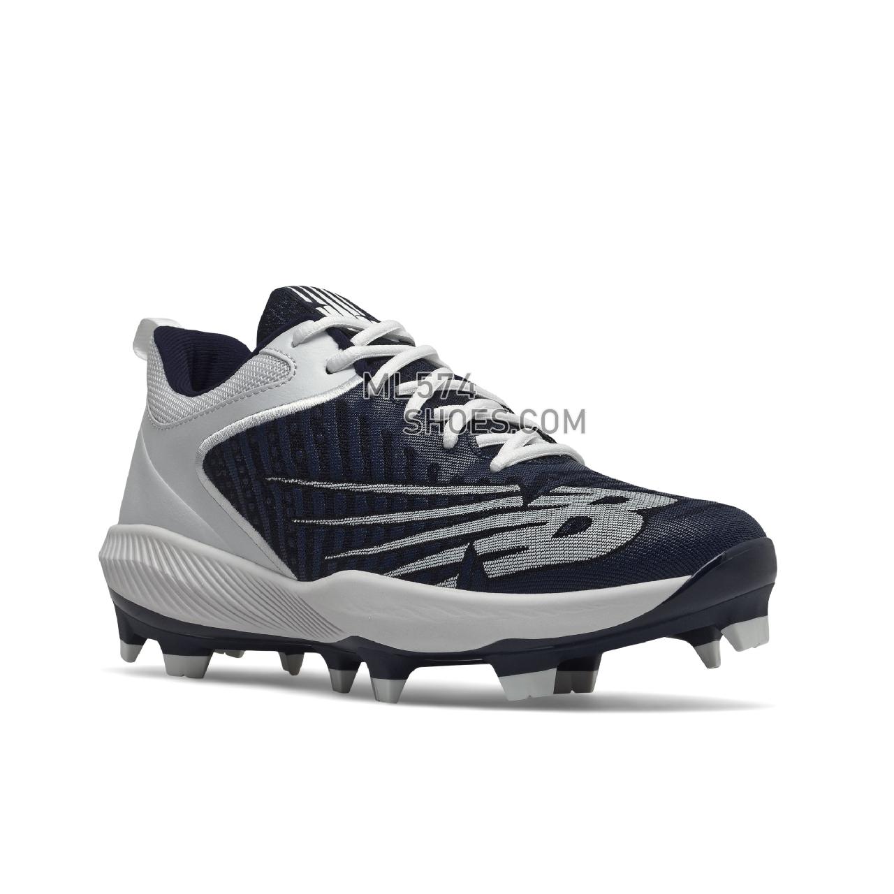 New Balance FuelCell 4040 v6 Molded - Men's Mid-Cut Baseball Cleats - Team Navy with White - PL4040N6