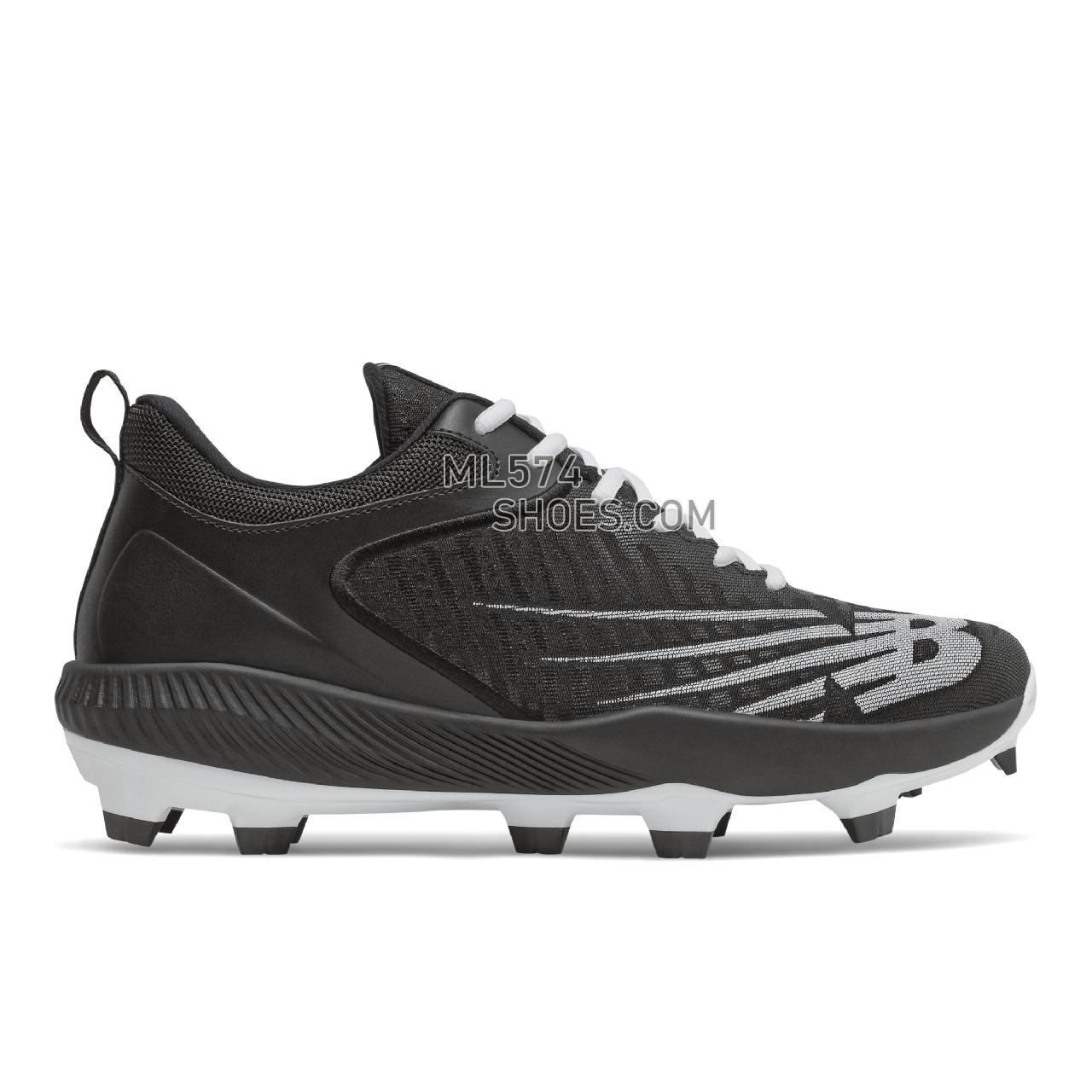 New Balance FuelCell 4040 v6 Molded - Men's Mid-Cut Baseball Cleats - Black with White - PL4040K6