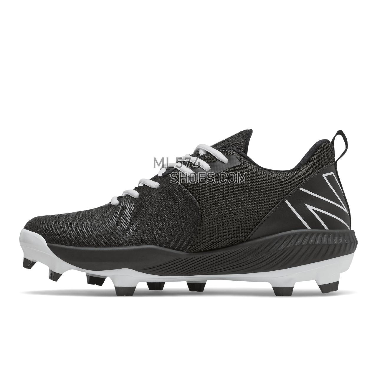 New Balance FuelCell 4040 v6 Molded - Men's Mid-Cut Baseball Cleats - Black with White - PL4040K6