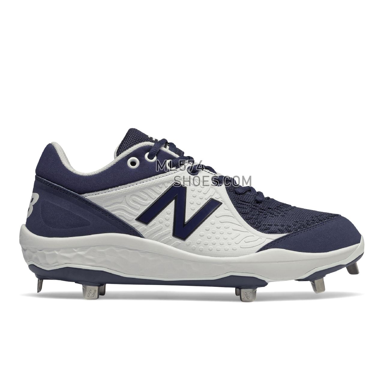 New Balance Fresh Foam 3000 v5 Metal - Men's Mid-Cut Baseball Cleats - Navy with White - L3000TN5