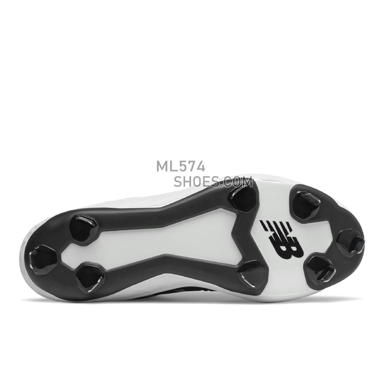 New Balance Fresh Foam 3000 v5 Metal - Men's Mid-Cut Baseball Cleats - Black with White - L3000BK5