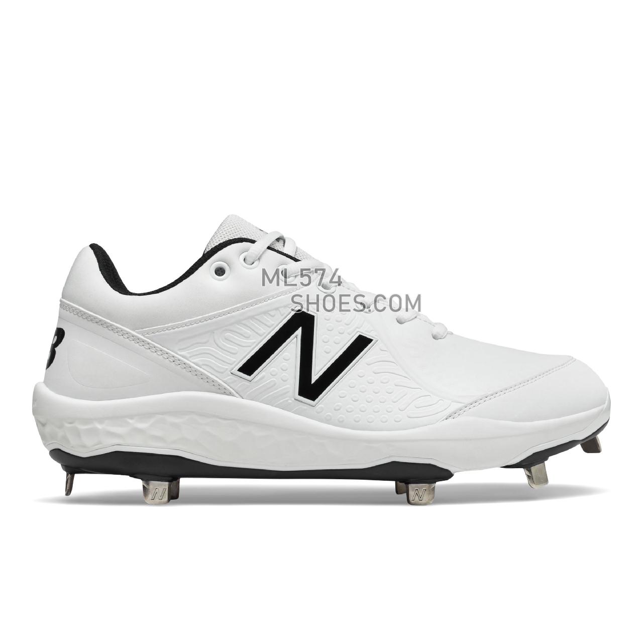 New Balance Fresh Foam 3000 v5 Metal - Men's Mid-Cut Baseball Cleats - White - L3000SW5