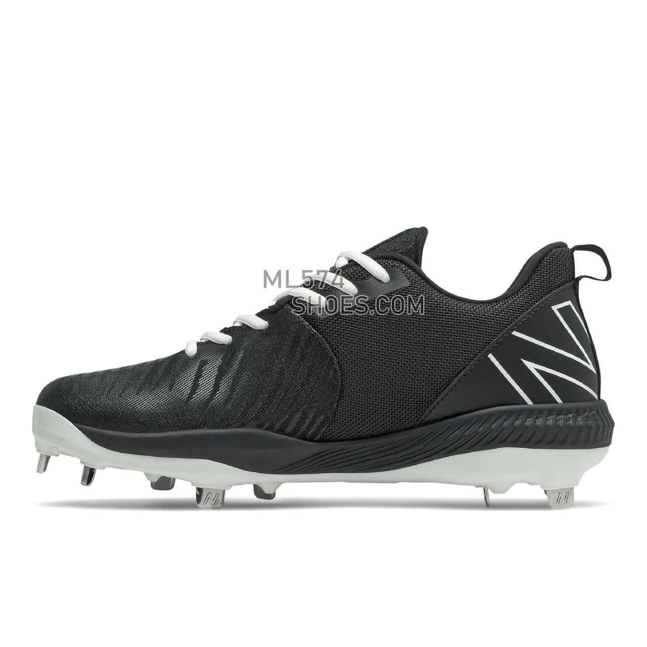 New Balance FuelCell 4040 v6 Metal - Men's Mid-Cut Baseball Cleats - Black with White - L4040BK6