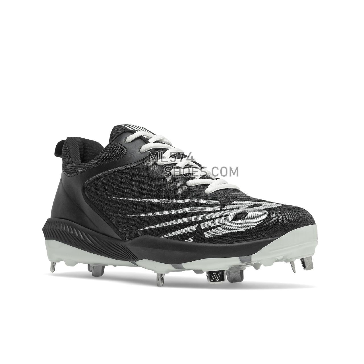New Balance FuelCell 4040 v6 Metal - Men's Mid-Cut Baseball Cleats - Black with White - L4040BK6