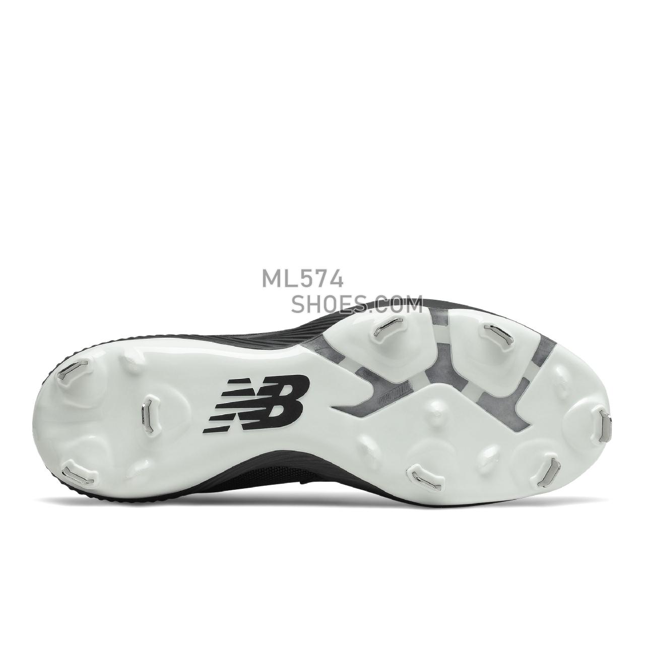 New Balance FuelCell 4040 v6 Metal - Men's Mid-Cut Baseball Cleats - Black with White - L4040BK6