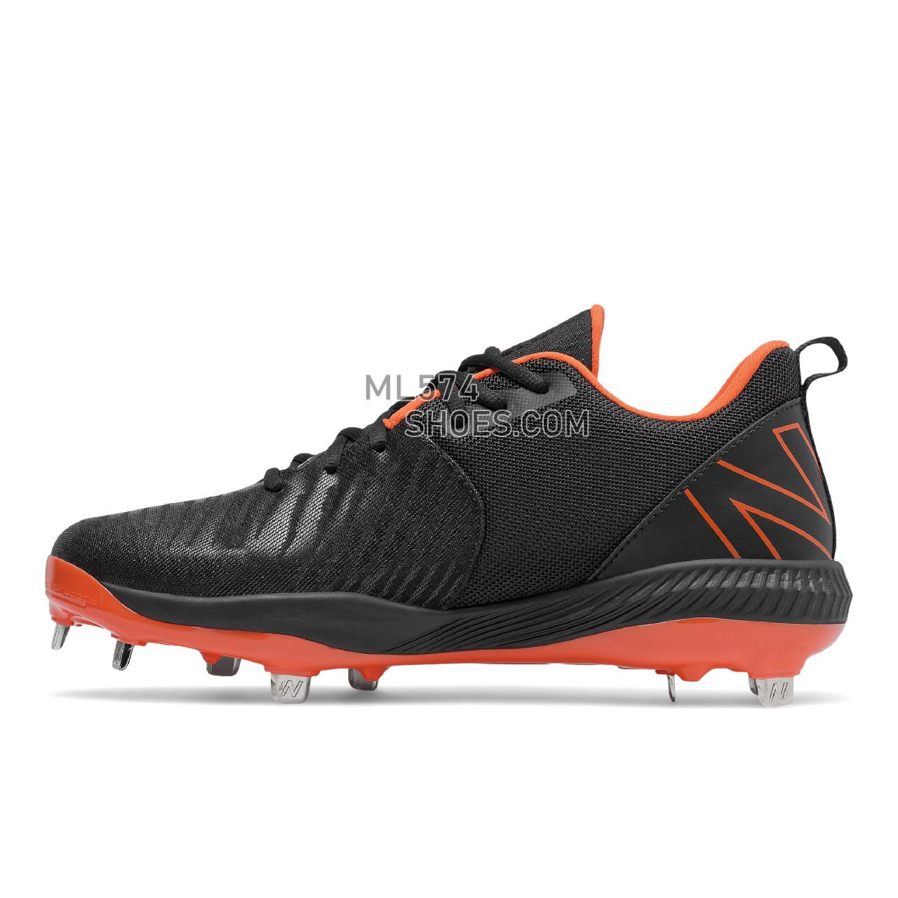 New Balance FuelCell 4040 v6 Metal - Men's Mid-Cut Baseball Cleats - Black with Orange - L4040BO6