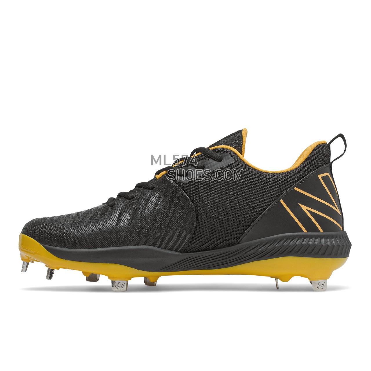 New Balance FuelCell 4040 v6 Metal - Men's Mid-Cut Baseball Cleats - Black with Yellow - L4040BY6