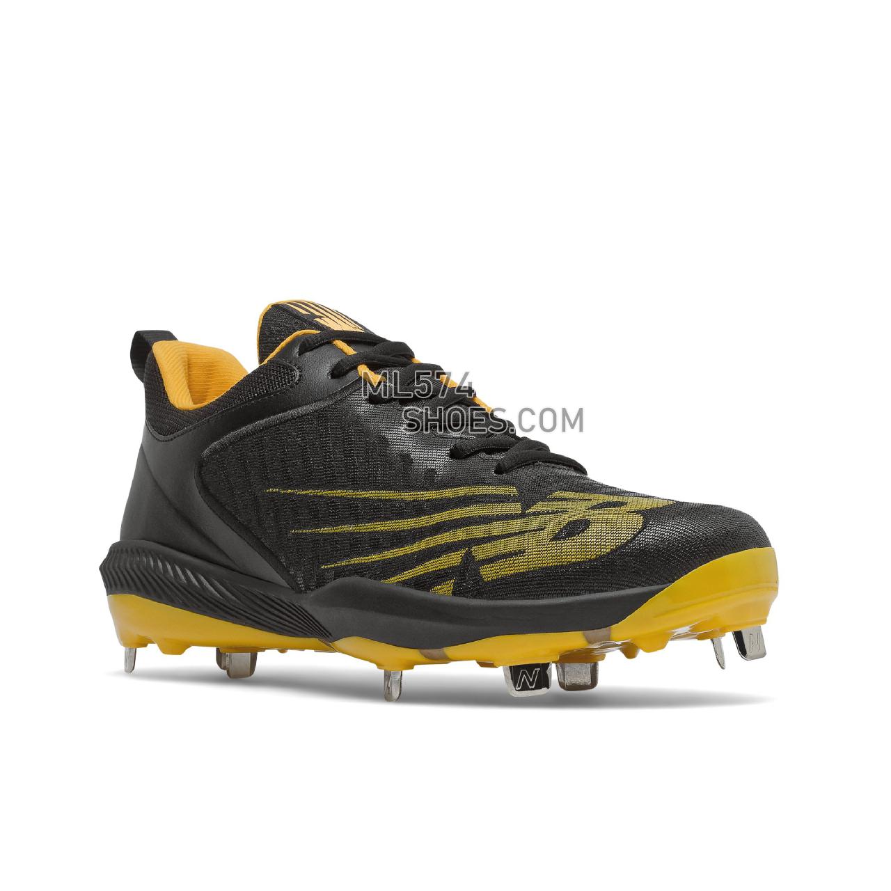 New Balance FuelCell 4040 v6 Metal - Men's Mid-Cut Baseball Cleats - Black with Yellow - L4040BY6