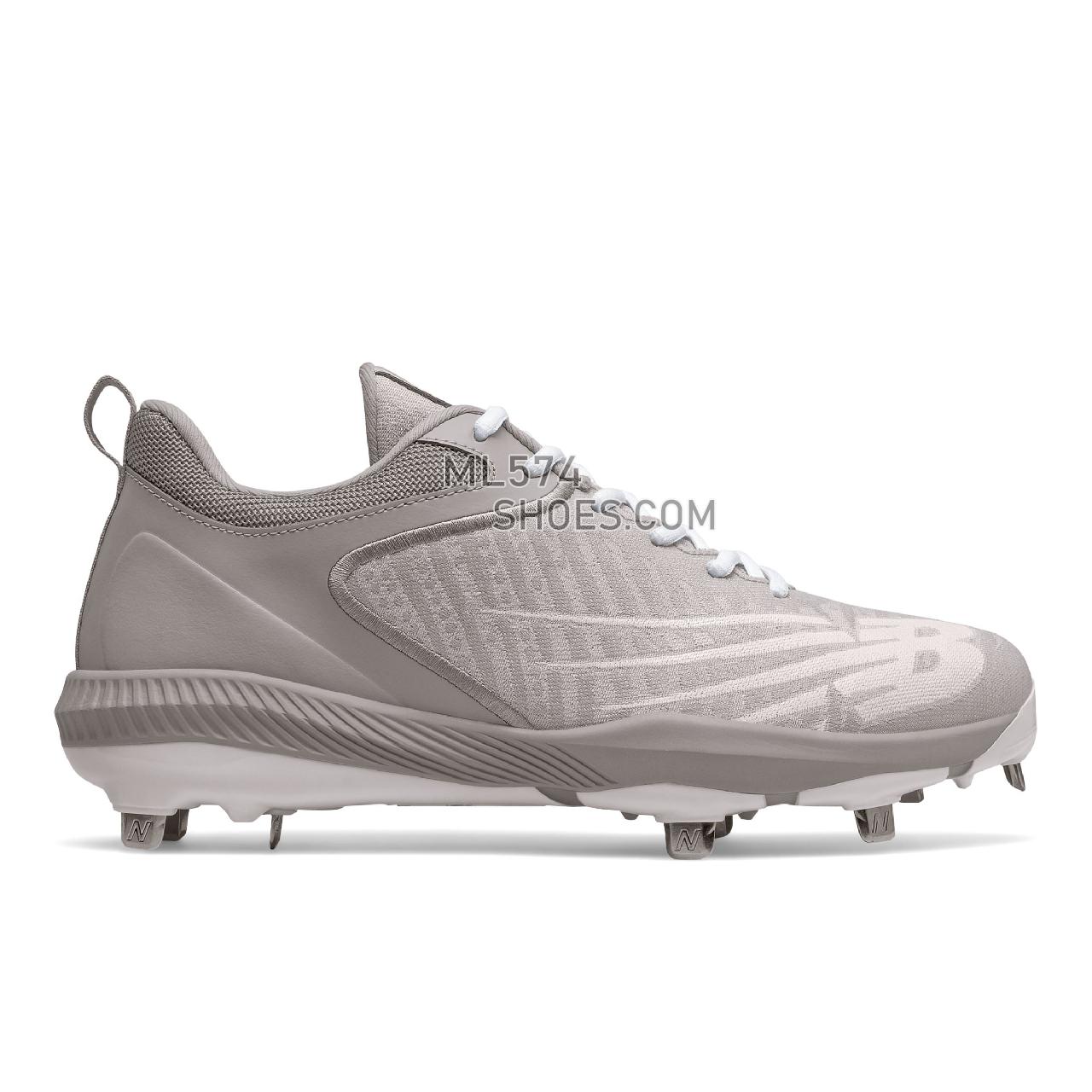 New Balance FuelCell 4040 v6 Metal - Men's Mid-Cut Baseball Cleats - Grey with White - L4040TG6