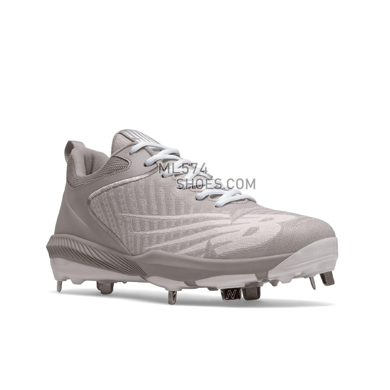 New Balance FuelCell 4040 v6 Metal - Men's Mid-Cut Baseball Cleats - Grey with White - L4040TG6