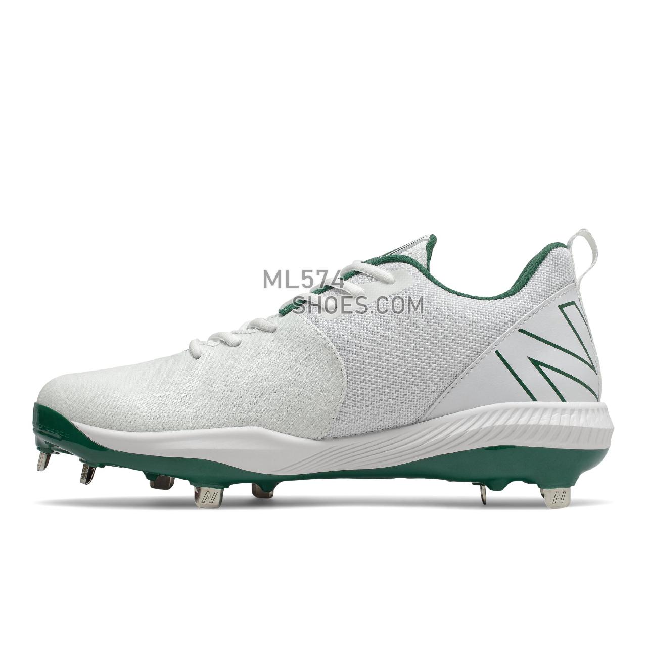 New Balance FuelCell 4040 v6 Metal - Men's Mid-Cut Baseball Cleats - Team Forest Green with White - L4040TF6