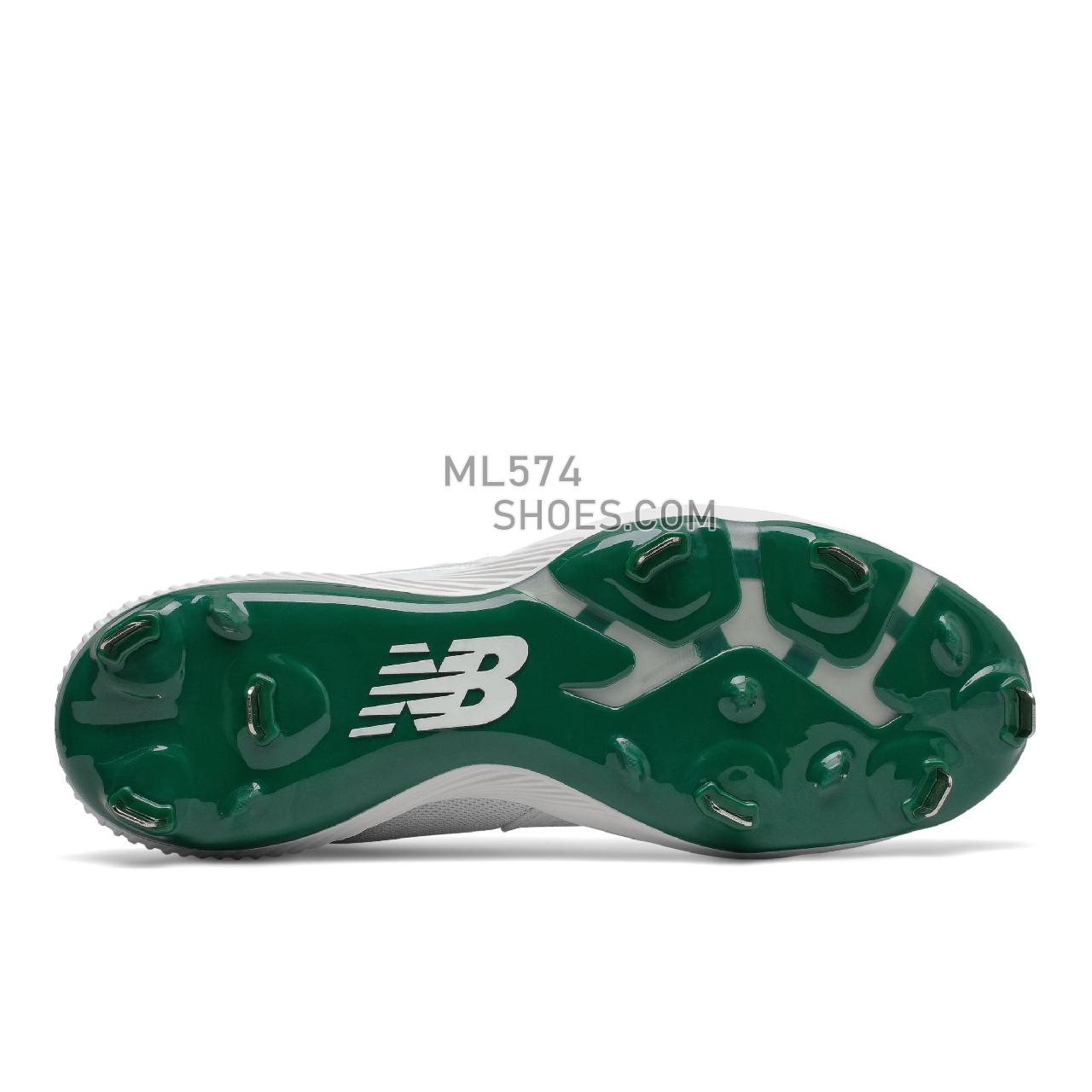 New Balance FuelCell 4040 v6 Metal - Men's Mid-Cut Baseball Cleats - Team Forest Green with White - L4040TF6