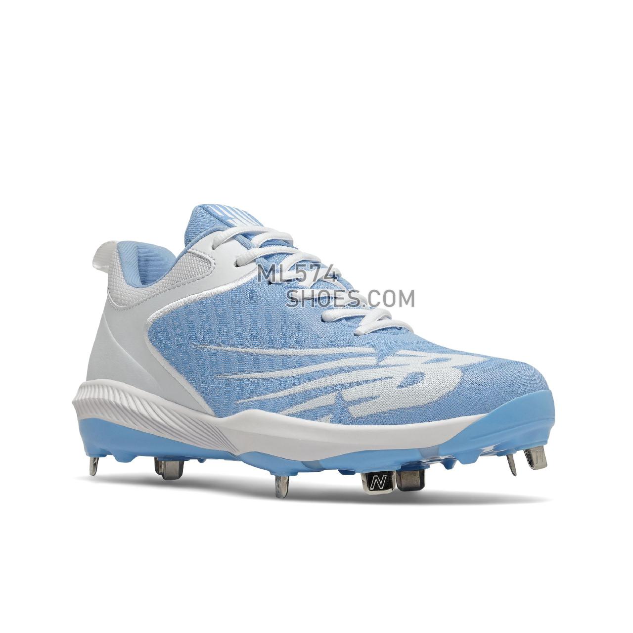 New Balance FuelCell 4040 v6 Metal - Men's Mid-Cut Baseball Cleats - Team Carolina with White - L4040SD6
