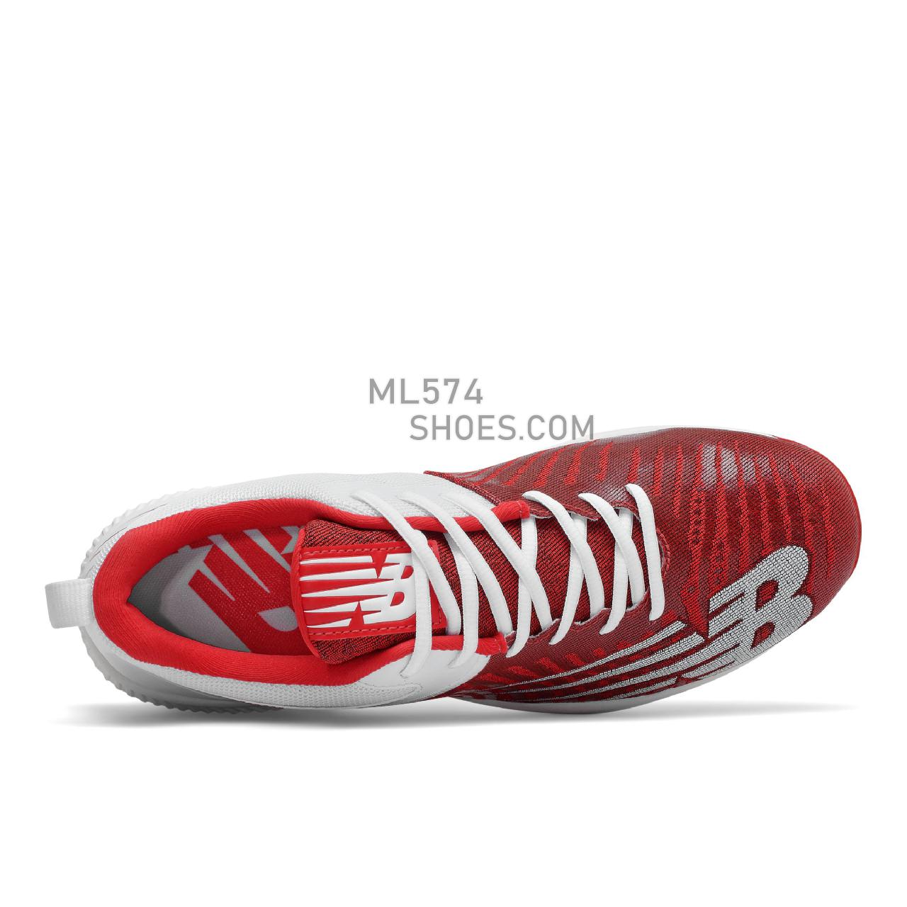 New Balance FuelCell 4040 v6 Metal - Men's Mid-Cut Baseball Cleats - Team Red with White - L4040TR6