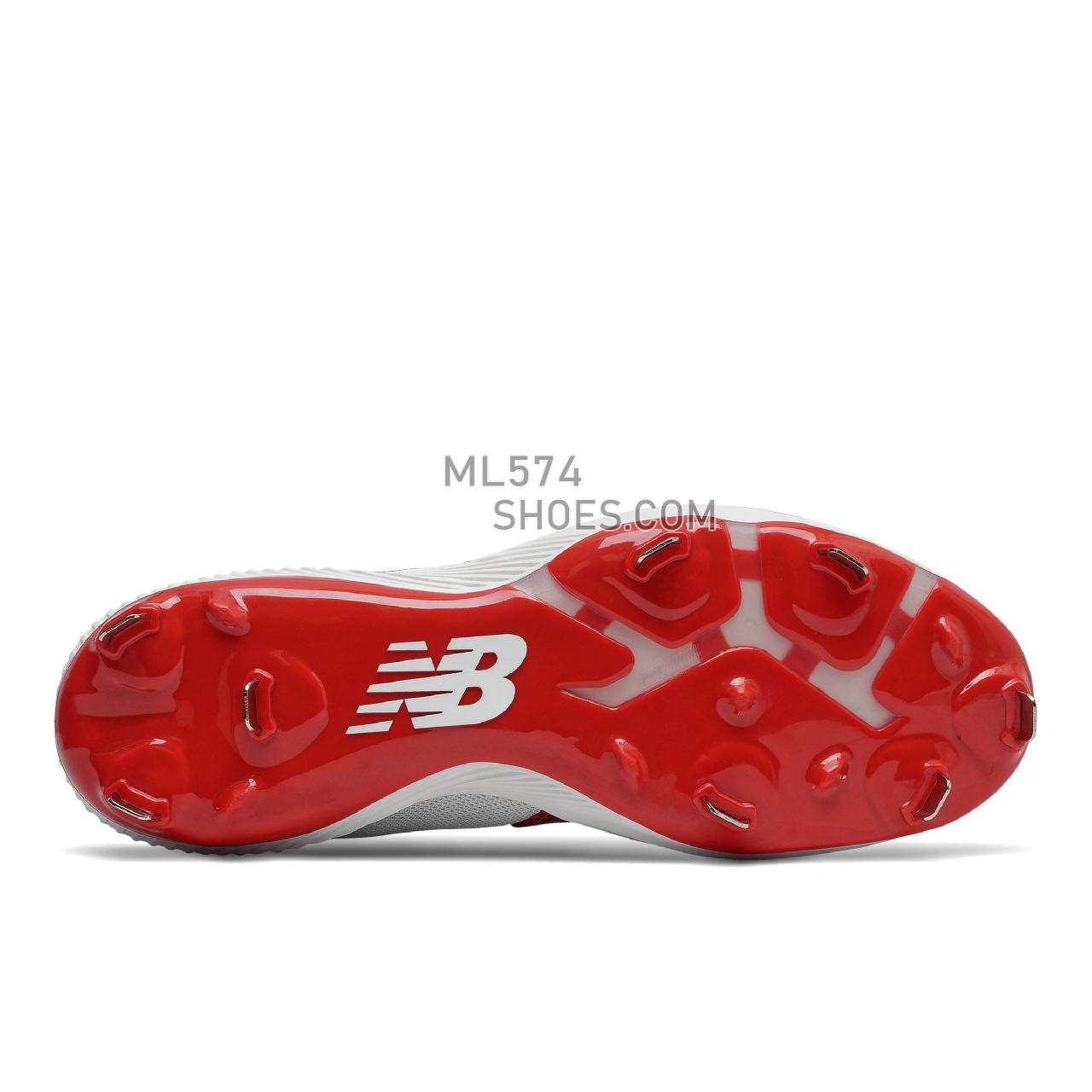 New Balance FuelCell 4040 v6 Metal - Men's Mid-Cut Baseball Cleats - Team Red with White - L4040TR6