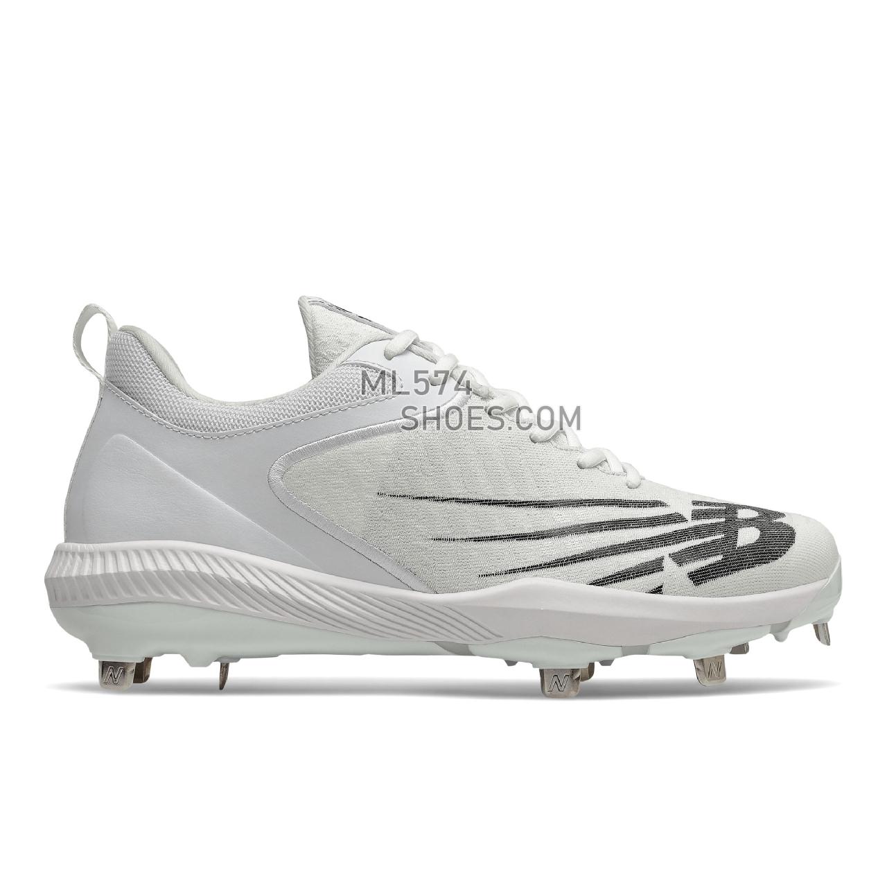 New Balance FuelCell 4040 v6 Metal - Men's Mid-Cut Baseball Cleats - White with Black - L4040TW6