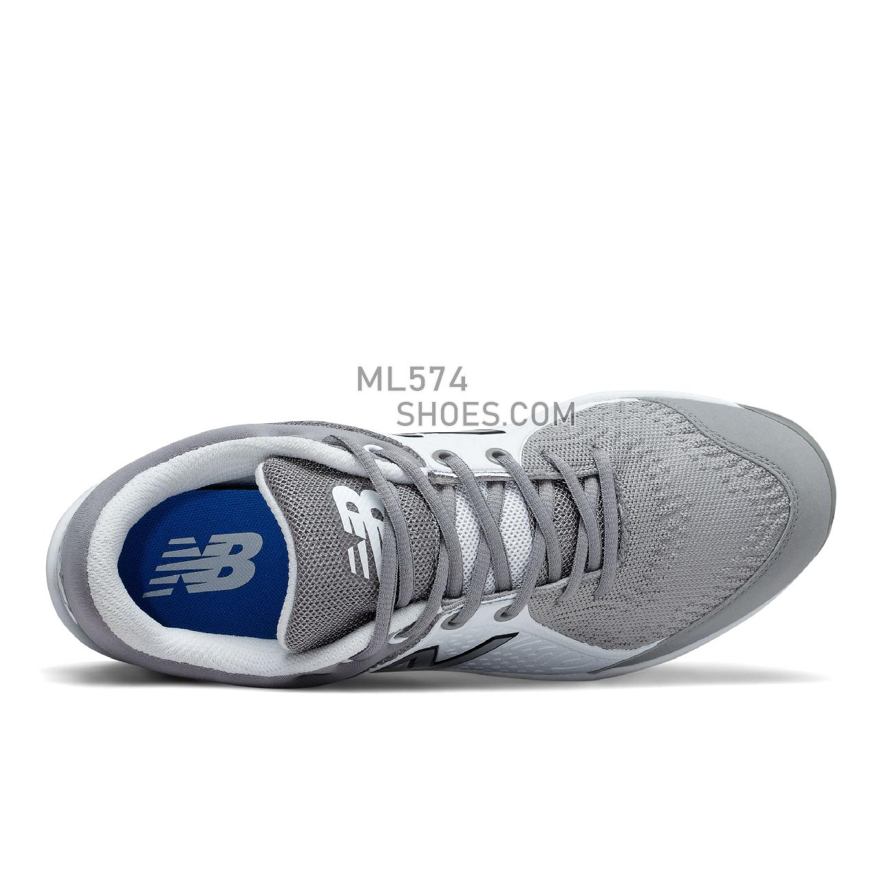 New Balance Fresh Foam 3000 v5 Molded - Men's Mid-Cut Baseball Cleats - Grey with White - PL3000G5