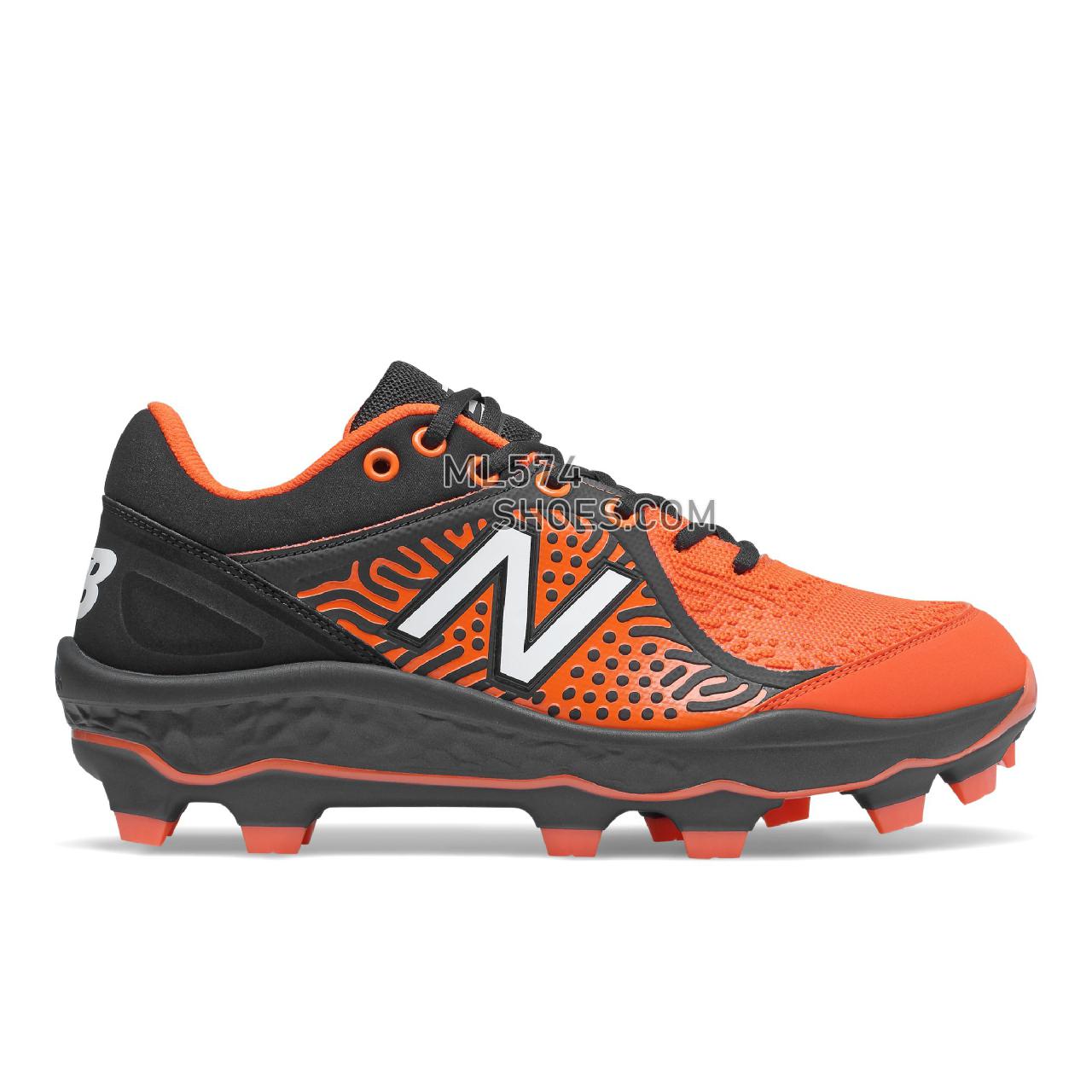 New Balance Fresh Foam 3000 v5 Molded - Men's Mid-Cut Baseball Cleats - Orange with Black - PL3000T5