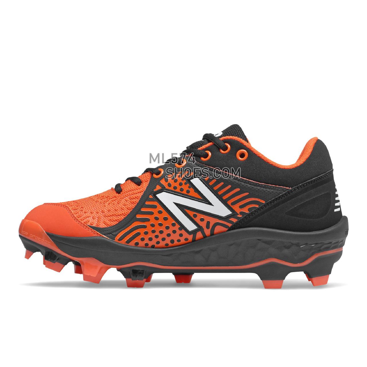 New Balance Fresh Foam 3000 v5 Molded - Men's Mid-Cut Baseball Cleats - Orange with Black - PL3000T5