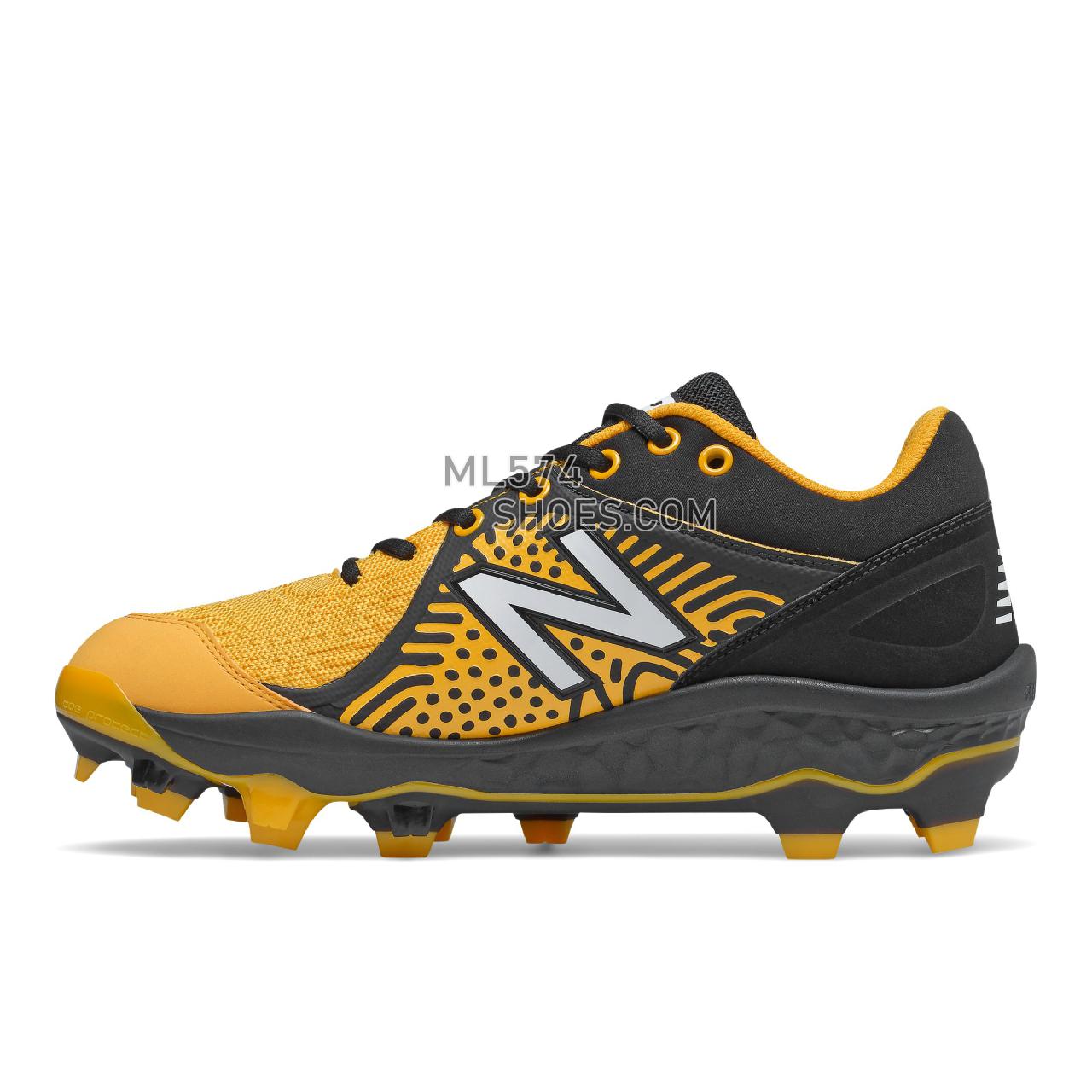 New Balance Fresh Foam 3000 v5 Molded - Men's Mid-Cut Baseball Cleats - Yellow with Black - PL3000Y5