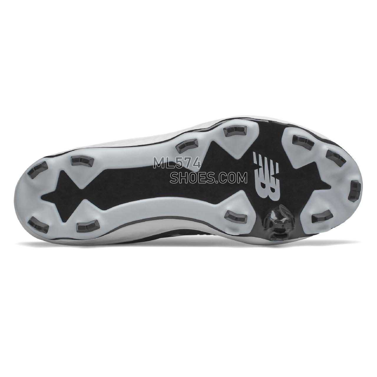 New Balance Fresh Foam 3000v5 Mid-Cut TPU - Men's Mid-Cut Baseball Cleats - Black with White - PM3000K5