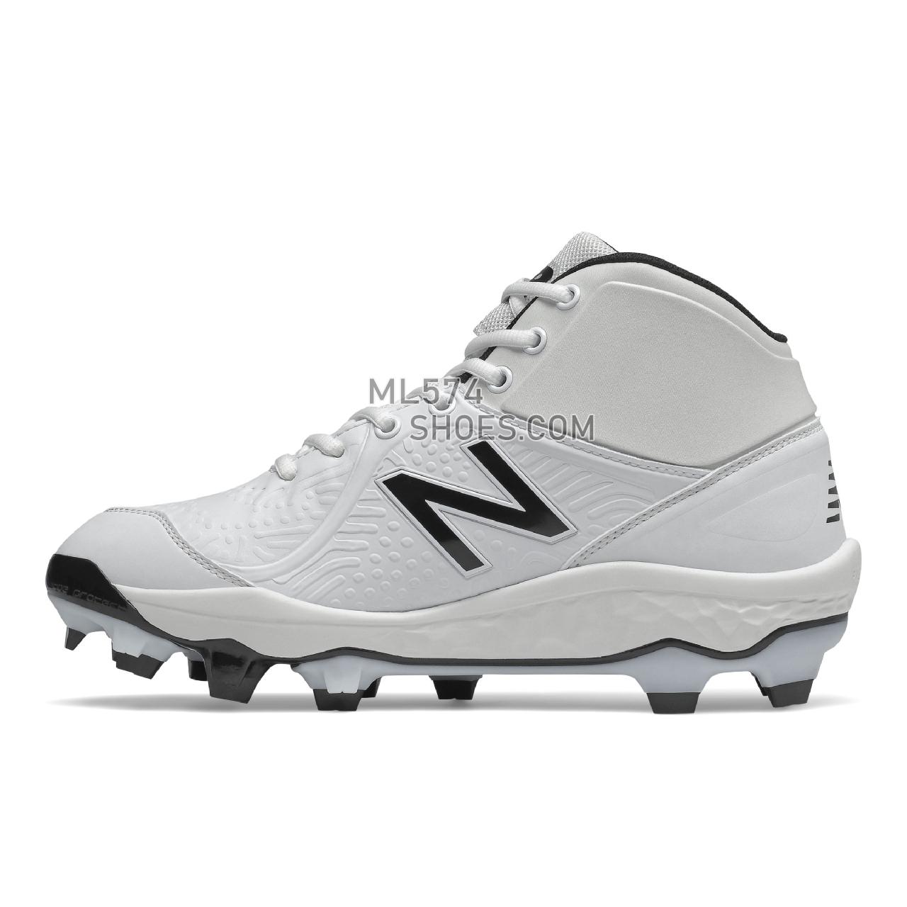 New Balance Fresh Foam 3000v5 Mid-Cut TPU - Men's Mid-Cut Baseball Cleats - White - PM3000W5