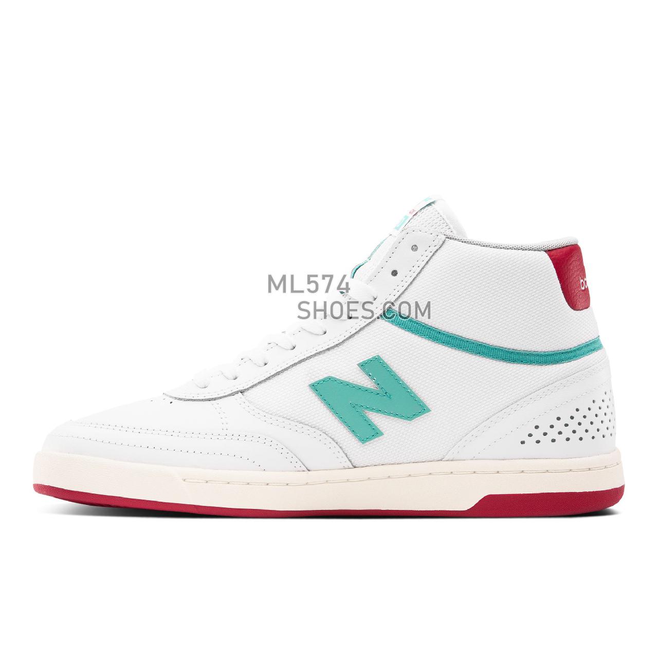 New Balance NB NUMERIC TOM KNOX440 HIGH - Unisex Men's Women's NB Numeric Skate - White with Red - NM440HRK