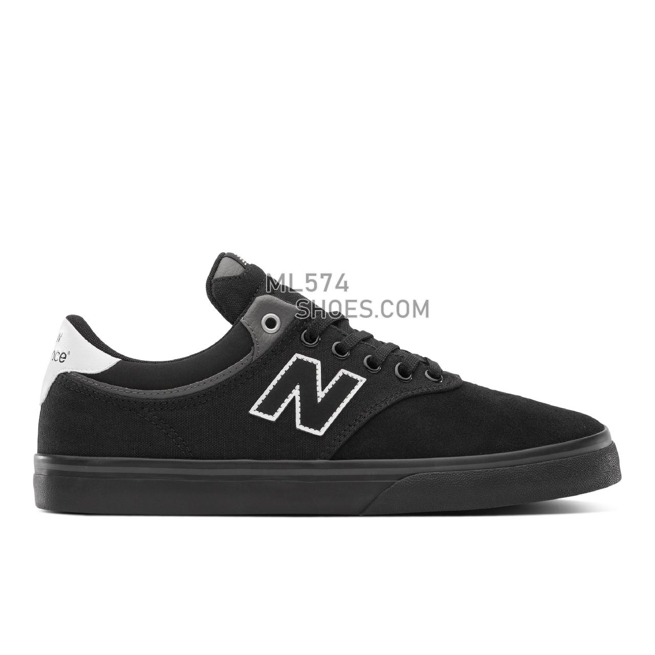 New Balance NB NUMERIC 255 - Men's NB Numeric Skate - Black with White - NM255FLO
