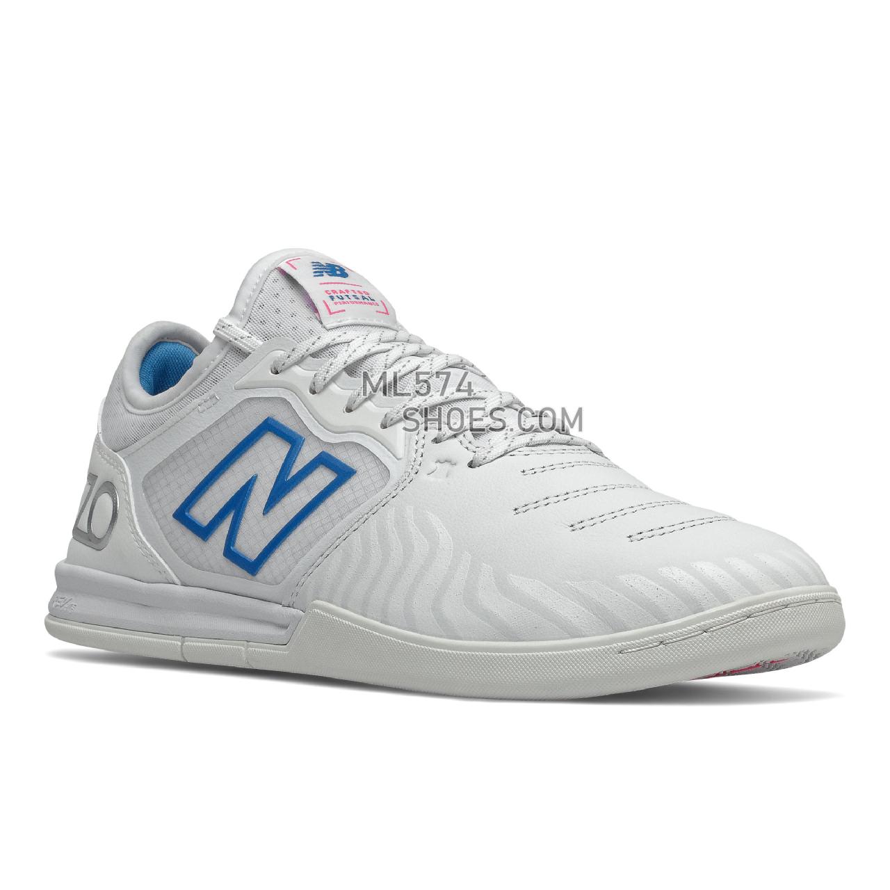 New Balance audazo V5+ Pro IN - Men's Turf FootBall Boots - White with Helium and Pink Glo - MSA1IW55