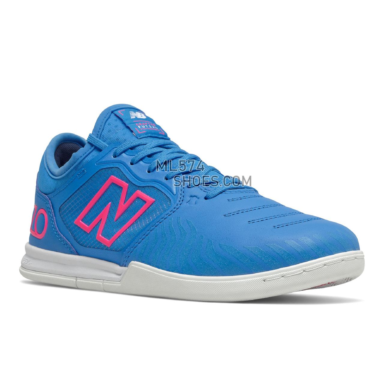 New Balance audazo V5+ Pro IN - Men's Turf FootBall Boots - Helium with Pink Glo and White - MSA1IH55