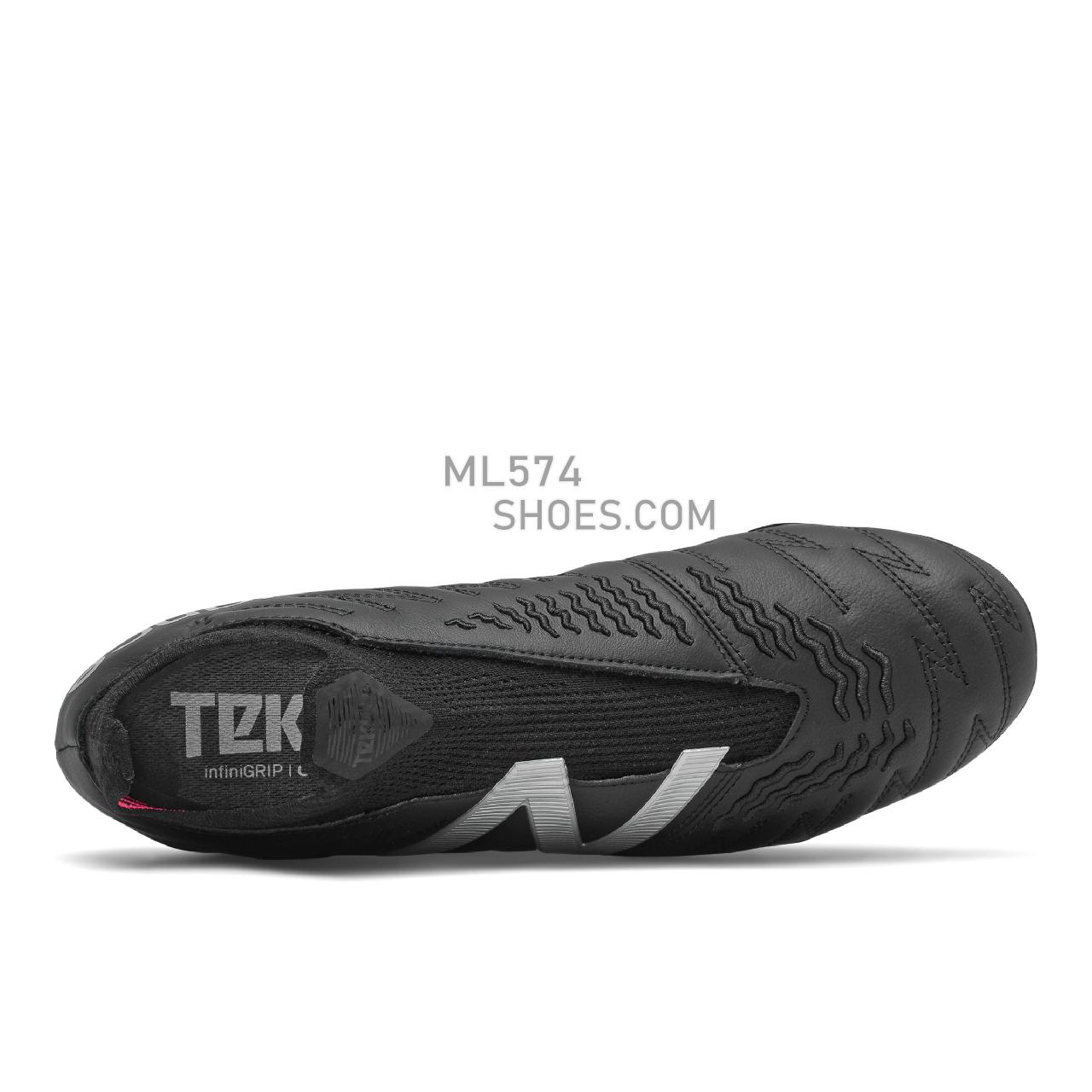 New Balance Tekela V3+ Pro Leather FG - Men's Soccer - Black with Pink Glo - MSTKFB35
