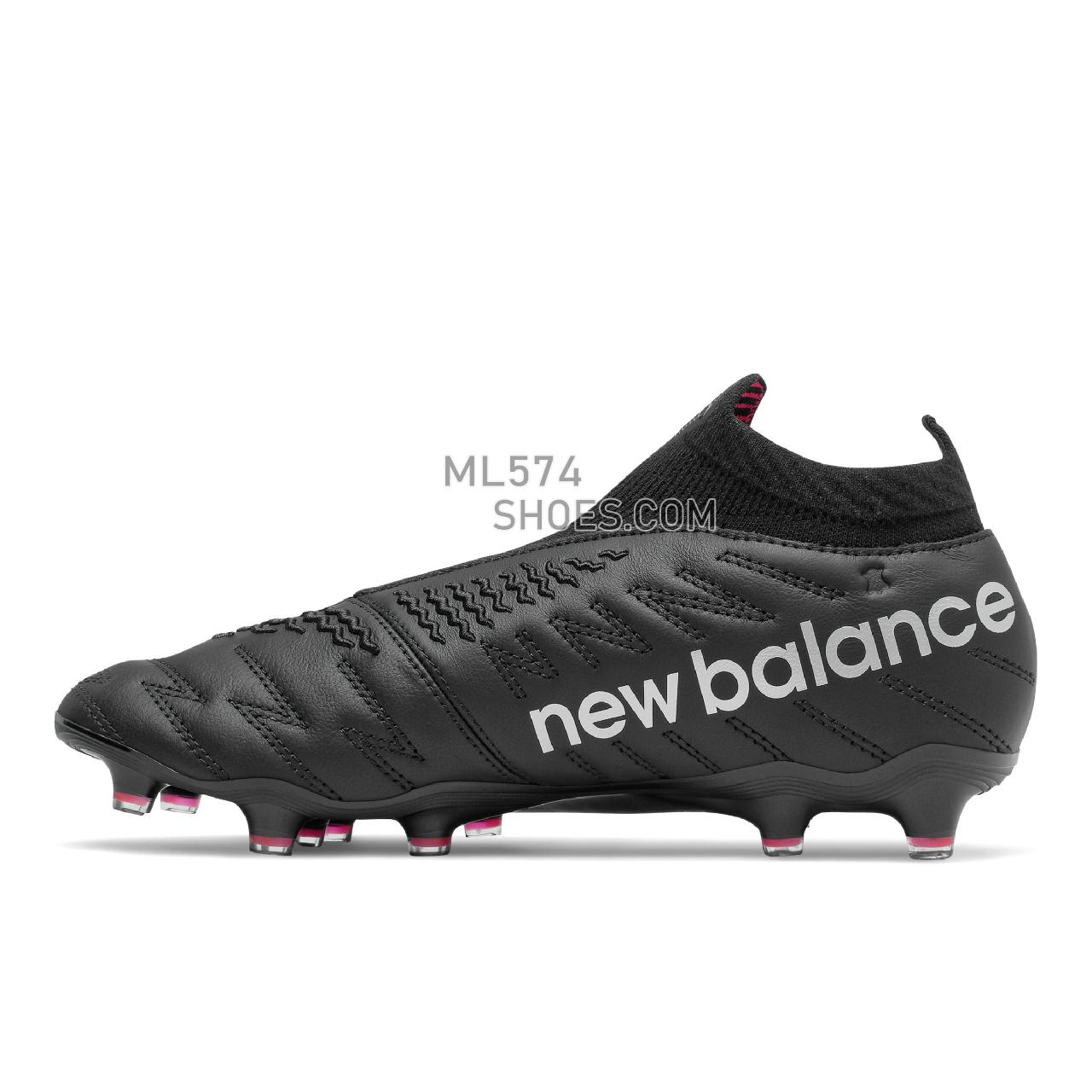 New Balance Tekela V3+ Pro Leather FG - Men's Soccer - Black with Pink Glo - MSTKFB35