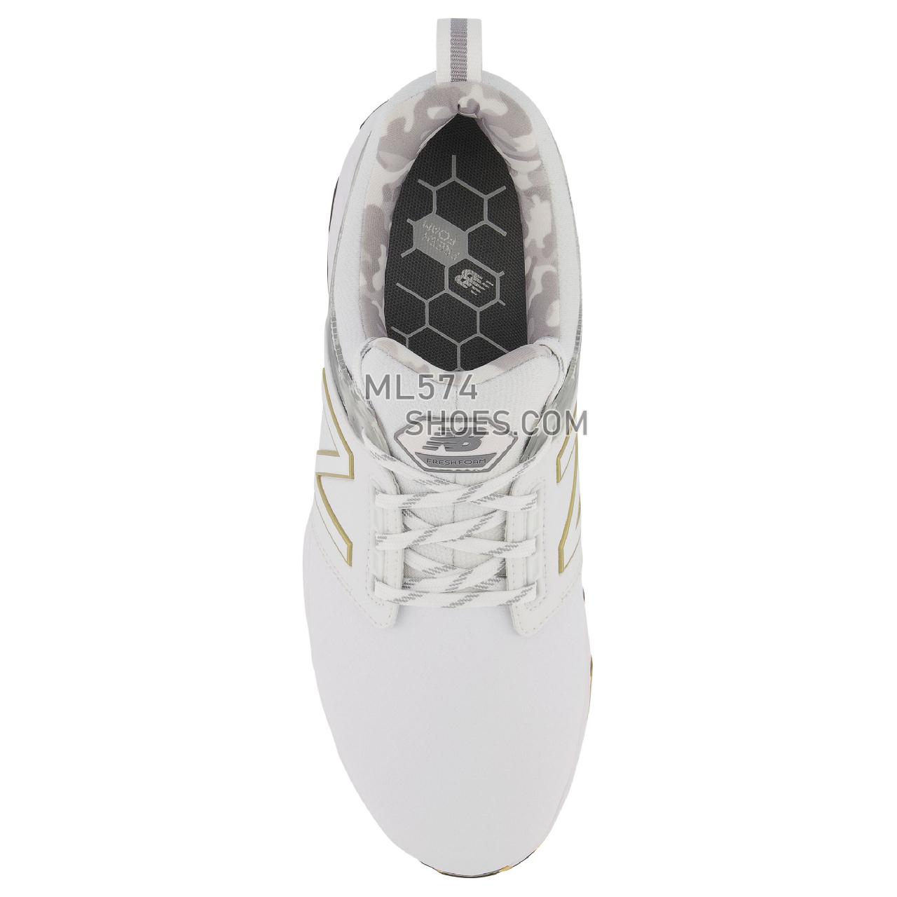 New Balance Fresh Foam LinksPro - Men's Golf - White with Gold - NBG4001WG