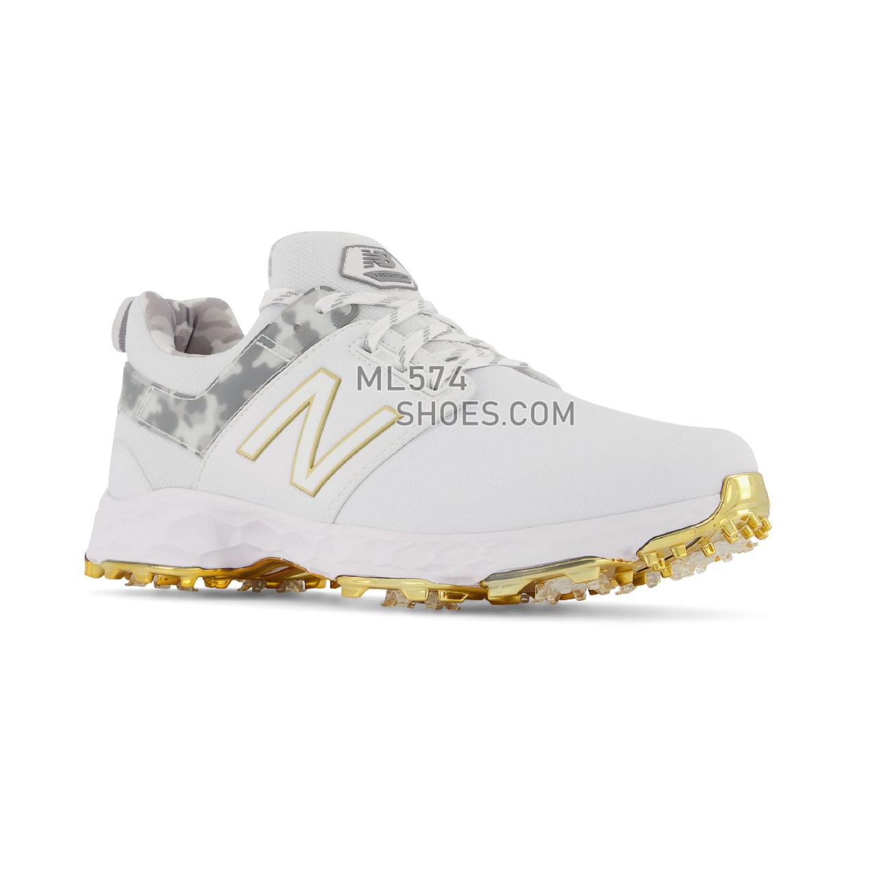New Balance Fresh Foam LinksPro - Men's Golf - White with Gold - NBG4001WG