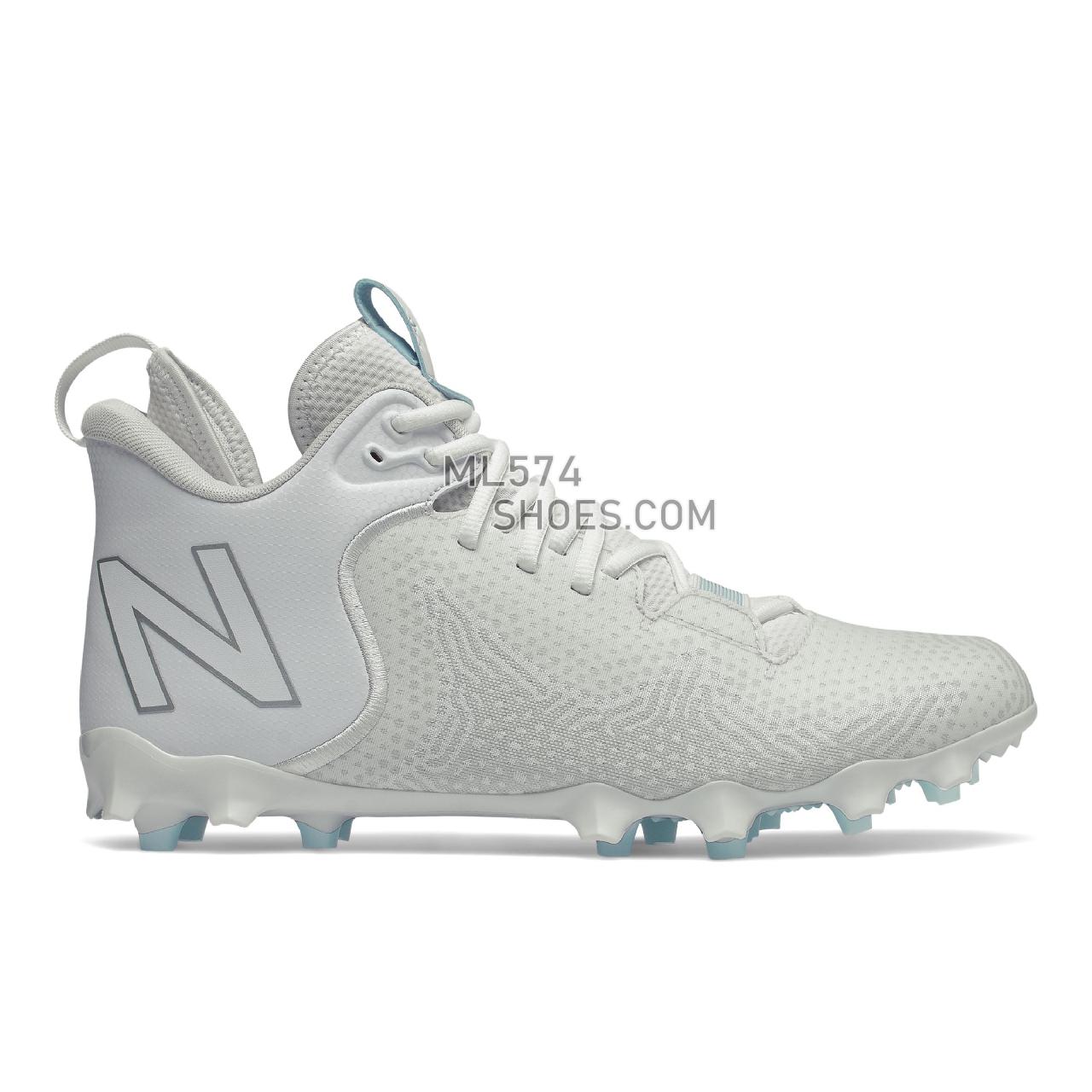 New Balance FreezeLX v3 - Men's Turf And Lacrosse Cleats - White with Grey - FREEZWT3