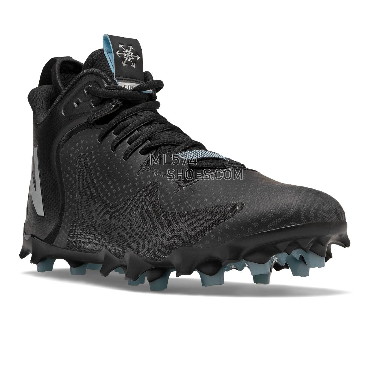 New Balance FreezeLX v3 - Men's Turf And Lacrosse Cleats - Black with Grey - FREEZBK3