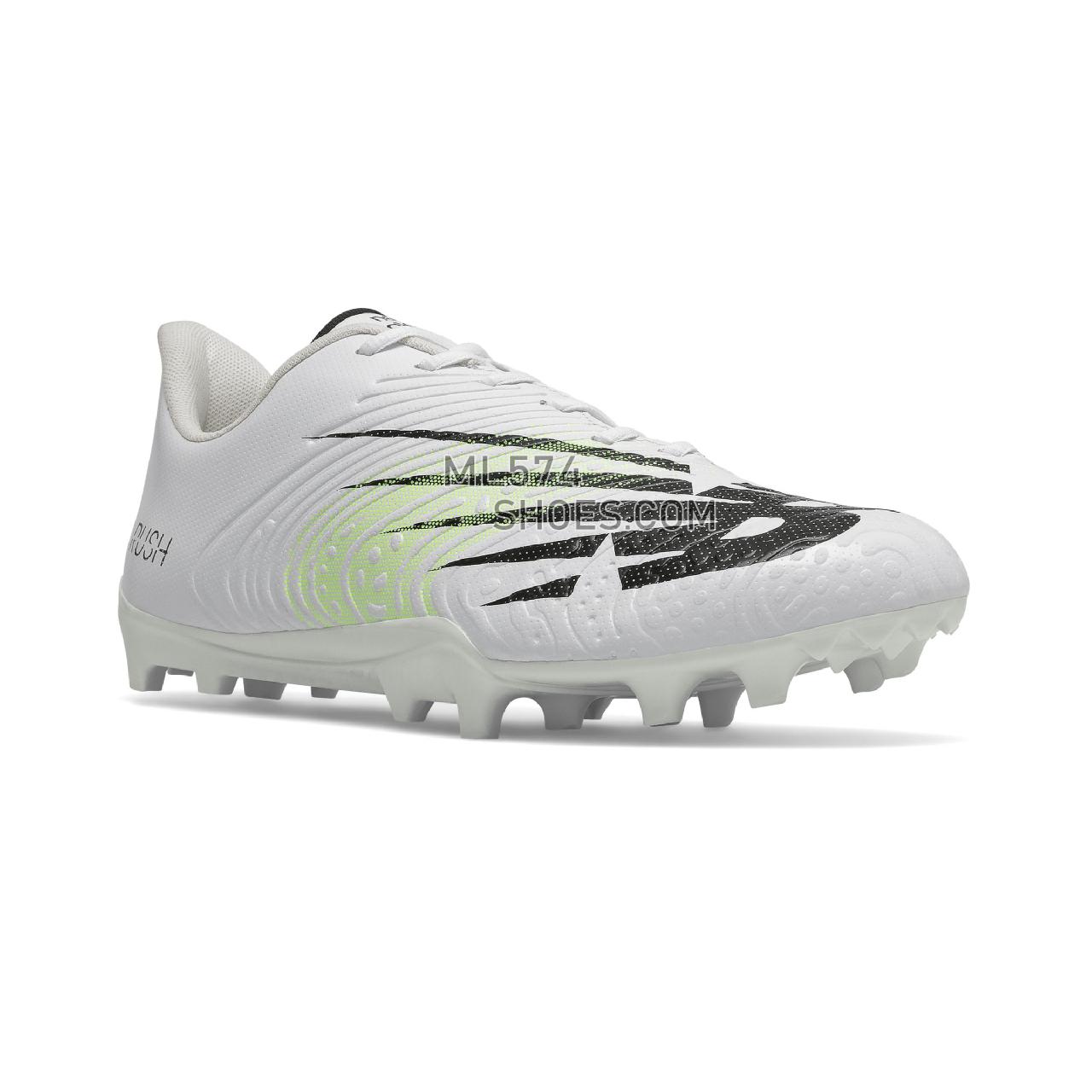 New Balance RushV3 Low - Men's Turf And Lacrosse Cleats - White with Silver - RUSHLW3